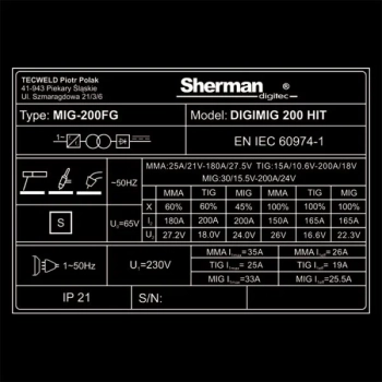 Sherman DIGIMIG 200 HIT